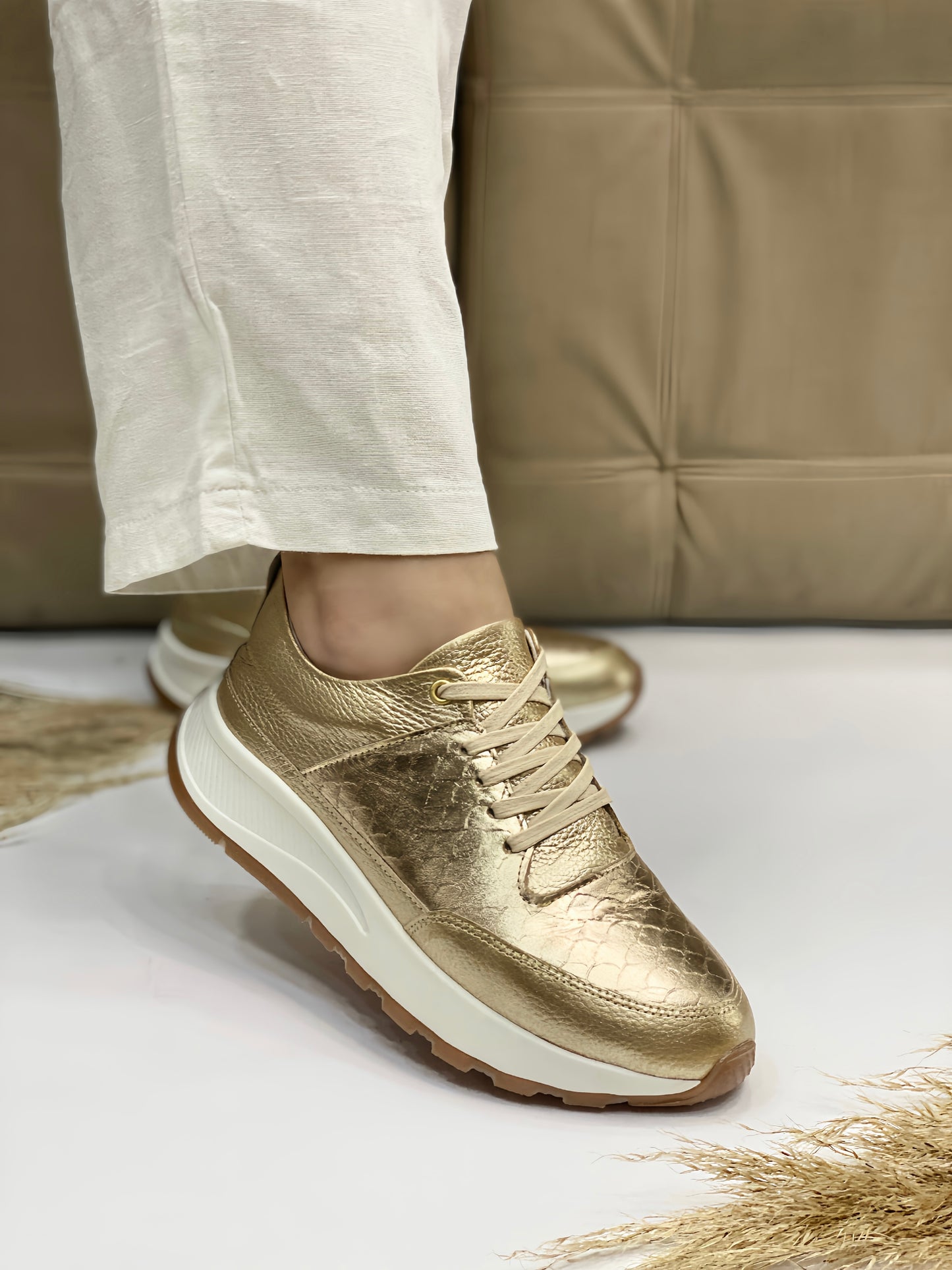 Sneakers Sirena en Cuero