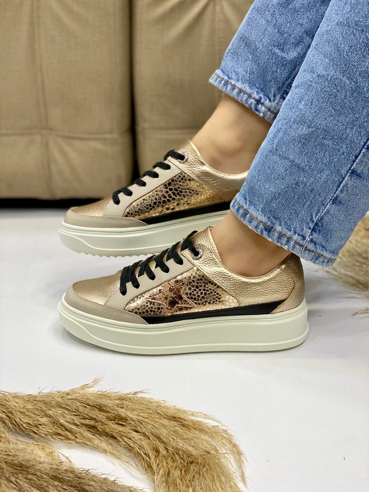 Sneakers Stars en Cuero