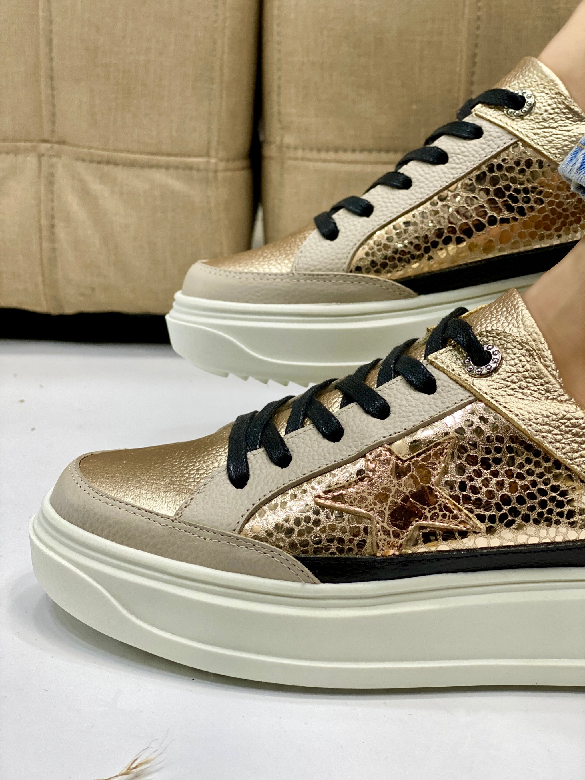 Sneakers Stars en Cuero