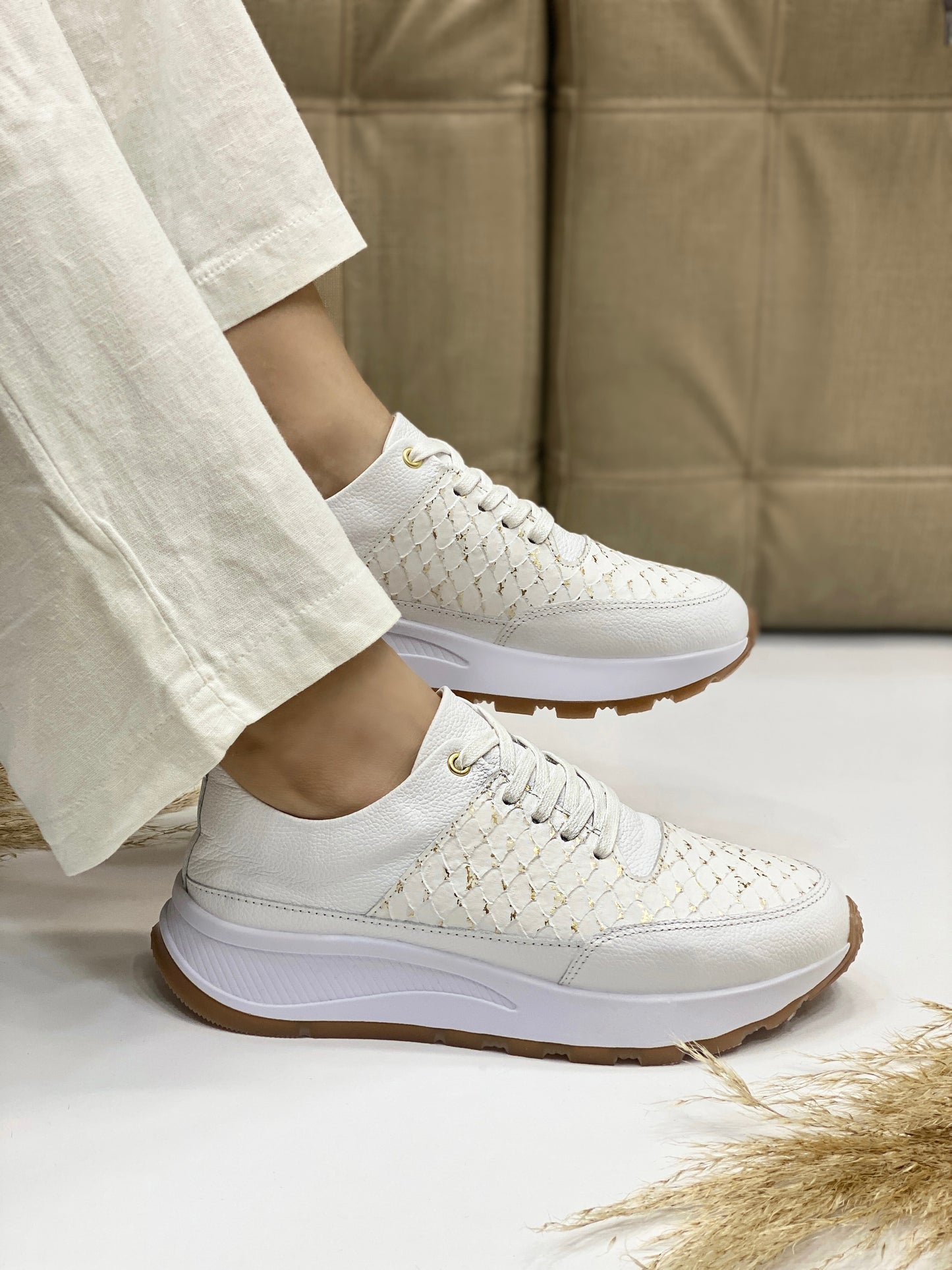 Sneakers Sirena en Cuero