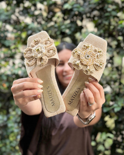 Sandalias Flor en Yute