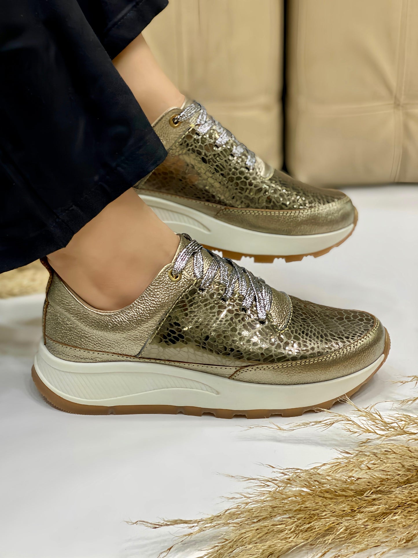 Sneakers Cuero Verona Plomo